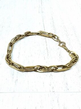 18K yellow gold interlocking bracelet, 11.8g